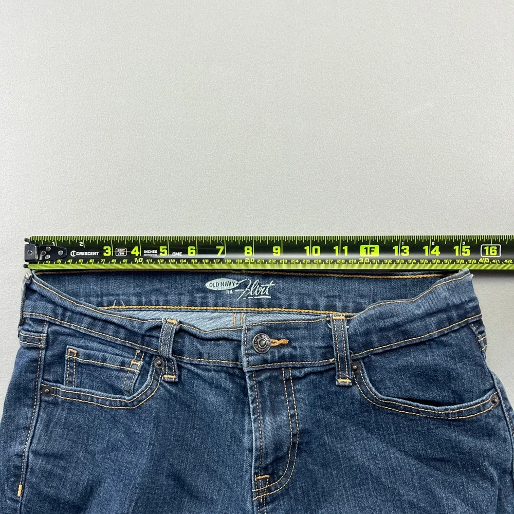 Old Navy The Flirt Jeans Womens 8 Blue Denim Cotton Stretch Low Rise Skinny Leg
